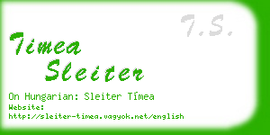 timea sleiter business card